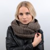 Купити оптом Шарф-хомут S6 HM17006 темно-коричневий Купити оптом Шарф-хомут S6 HM17006 темно-коричневий