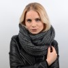 Купити оптом Шарф-хомут S5 HM17005 темно-сірий Купити оптом Шарф-хомут S5 HM17005 темно-сірий