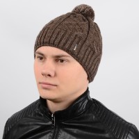 Шапка Flash F17062 темно-коричневий "CHRG" Шапка Flash F17062 темно-коричневий "CHRG"