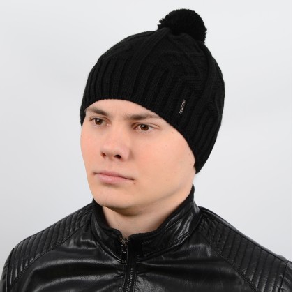 Шапка Flash F17062 чорний "CHRG"