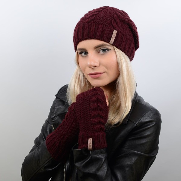 Купити оптом Набір Vivian 17013 бордовий Купити оптом Набір Vivian 17013 бордовий