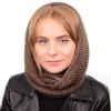 Купити оптом Шарф-хомут S11 HM18011 темно-коричневий Купити оптом Шарф-хомут S11 HM18011 темно-коричневий