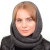 Купити оптом Шарф-хомут S11 HM18011 темно-сірий Купити оптом Шарф-хомут S11 HM18011 темно-сірий