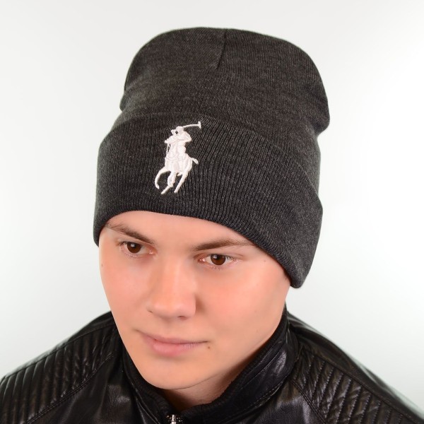 Купити оптом Шапка L18019 темно-сірий Купити оптом Шапка L18019 темно-сірий