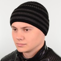 Шапка 12063 чорний-тсірий "CHRG" Шапка 12063 чорний-тсірий "CHRG"