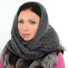 Купити оптом Шарф-хомут S17 HM18017 темно-сірий 