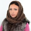 Купити оптом Шарф-хомут S20 HM18020 темно-коричневий Купити оптом Шарф-хомут S20 HM18020 темно-коричневий