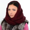 Купить оптом Шарф-хомут S21 HM18021 бордовий Купить оптом Шарф-хомут S21 HM18021 бордовий