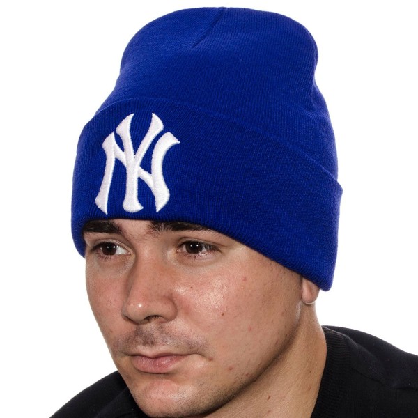 Купити оптом Шапка L19014 темний електрик Купити оптом Шапка L19014 темний електрик