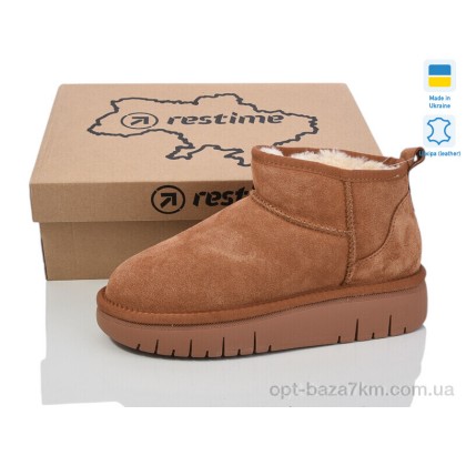 Угги женские "Restime" YWZ24455 camel, (р.р. 36-41), Украина, от 8 шт.