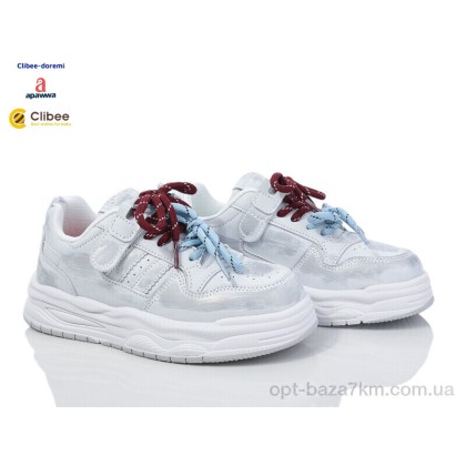 Кроссовки детские "Clibee-Doremi" Z169 white-grey, (р.р. 32-36), Китай, от 5 шт.