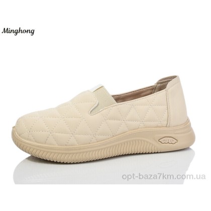 Туфли женские "Minghong" 7726 beige, (р.р. 37-42), Китай, от 8 шт.
