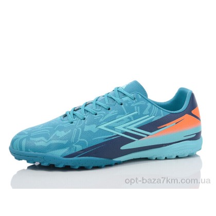 Футбольне взуття чоловіче "Restime" DIMB25653-1 cyan-orange, (р.р. 41-45), Китай, від 8 шт.
