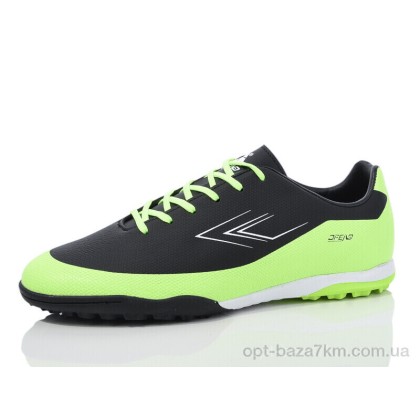 Футбольне взуття чоловіче "Restime" DIMB25654-1 black-green, (р.р. 41-45), Китай, від 8 шт.