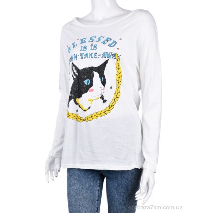 Кофта женский "Obuvok" B091-2 white (10722), (р.р. One size), Китай, от 4 шт.