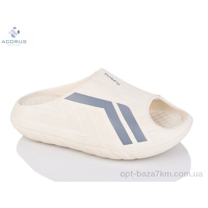 Шлепки женские "Acorus" 24-140 beige, (р.р. 36-40), Китай, от 6 шт.
