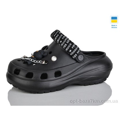 Крокси жіночі "Lot Shoes" 1410-2-4 чорний, (р.р. 36-40), Україна, від 6 шт.