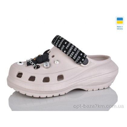 Крокси жіночі "Lot Shoes" 1410-2-4 бежевий, (р.р. 36-40), Україна, від 6 шт.