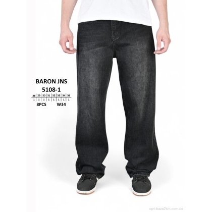 Джинсы мужские "Baron" 5108-1, (р.р. 28-36), Китай, от 8 шт. Джинсы мужские "Baron" 5108-1, (р.р. 28-36), Китай, от 8 шт.