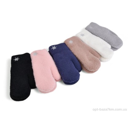Рукавички жіночі "Королева" J1028 mix (норка), (р.р. One size), Китай, від 12 шт.