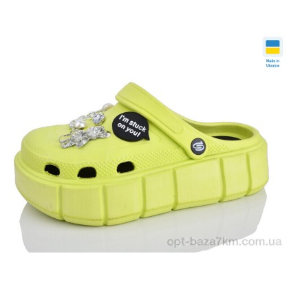 Крокси жіночі "Lot Shoes" N152 салатовий, (р.р. 36-41), Україна, від 6 шт.
