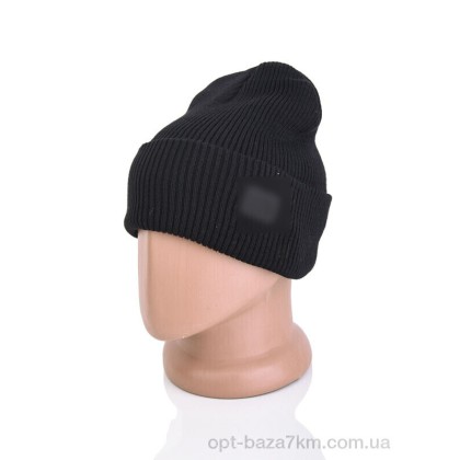 Шапка чоловіча "Королева" 9-24 black, (р.р. One size), Китай, від 5 шт.