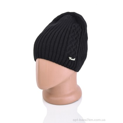 Шапка женская "Королева" 9-26 black, (р.р. One size), Китай, от 5 шт.