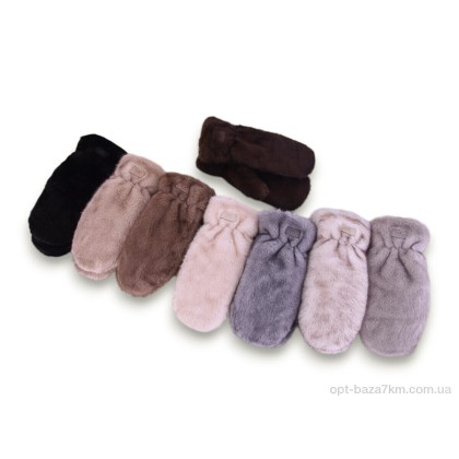 Рукавички жіночі "Королева" M25-71 (норка) mix, (р.р. One size), Китай, від 12 шт.