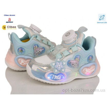 Кроссовки детские "Clibee-Doremi" EA368 blue LED, (р.р. 22-27), Китай, от 6 шт.