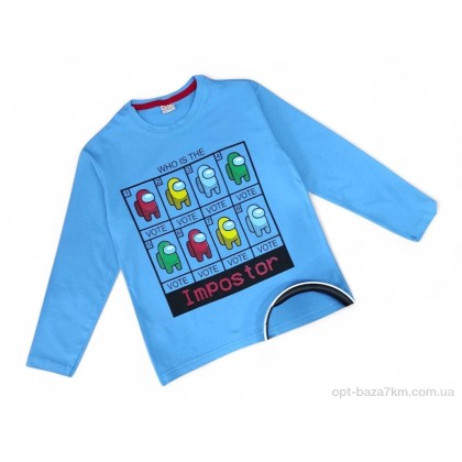 Батник дитячий "Kids-modnik" 4390 блакитний, (р.р. 7-10), Туреччина, від 3 шт.