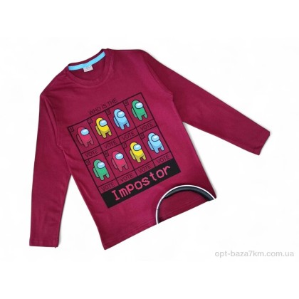 Батник дитячий "Kids-modnik" 4390 бордовий, (р.р. 7-9), Туреччина, від 3 шт.