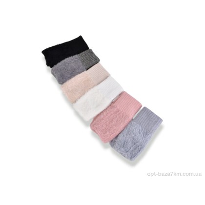 Мітенки жіночі "Королева" B46 (норка) mix, (р.р. One size), Китай, від 12 шт.