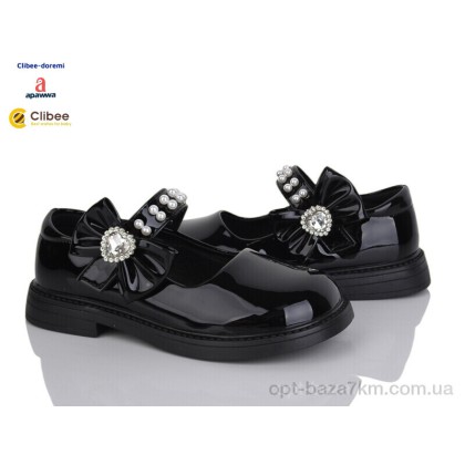 Туфли детские "Clibee-Doremi" DC638 black, (р.р. 31-36), Китай, от 6 шт.