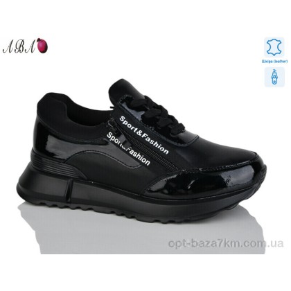 Кроссовки женские "Aba" Y698-1 black, (р.р. 37-41), Китай, от 6 шт.