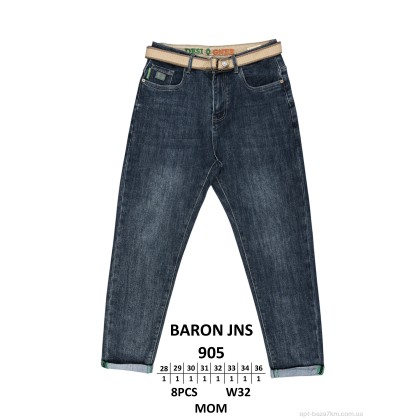 Джинсы мужские "Baron" 905, (р.р. 28-36), Китай, от 8 шт. Джинсы мужские "Baron" 905, (р.р. 28-36), Китай, от 8 шт.