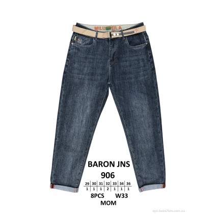 Джинсы мужские "Baron" 906, (р.р. 29-36), Китай, от 8 шт. Джинсы мужские "Baron" 906, (р.р. 29-36), Китай, от 8 шт.