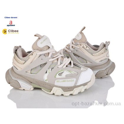 Кроссовки женские "Clibee-Doremi" DC1101 beige-grey, (р.р. 36-40), Китай, от 5 шт.