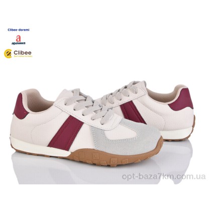 Кроссовки женские "Clibee-Doremi" DB3501-1 beige-wine, (р.р. 35-40), Китай, от 8 шт. Кроссовки женские "Clibee-Doremi" DB3501-1 beige-wine, (р.р. 35-40), Китай, от 8 шт.