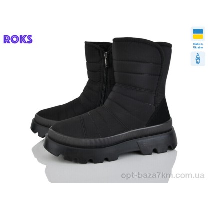 Дутики женские "Roks" 5404 чорний, (р.р. 37-41), Украина, от 6 шт.