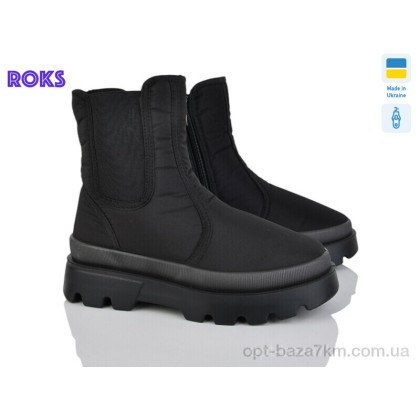 Дутики женские "Roks" 5405 чорний, (р.р. 37-41), Украина, от 6 шт.