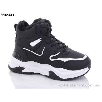 Ботинки женские "Princess" MYP01 black-white, (р.р. 36-41), Китай, от 8 шт.