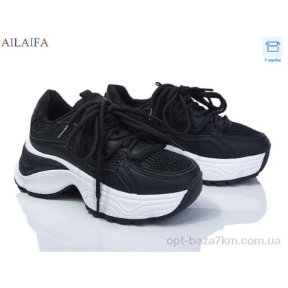 Кроссовки женские "Ailaifa" ROSA06 black, (р.р. 36-41), Китай, от 8 шт.