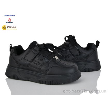 Кроссовки детские "Clibee-Doremi" T1215P black, (р.р. 32-37), Китай, от 6 шт. Кроссовки детские "Clibee-Doremi" T1215P black, (р.р. 32-37), Китай, от 6 шт.