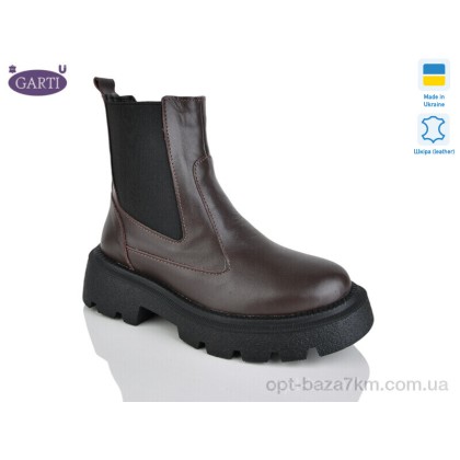 Черевики жіночі "Garti" 367 корич шкіра байка, (р.р. 36-40), Україна, від 6 шт.