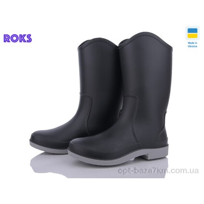 Резиновая обувь женская "Roks" Dago РБ301 чорний, (р.р. 37-41), Украина, от 5 шт. Резиновая обувь женская "Roks" Dago РБ301 чорний, (р.р. 37-41), Украина, от 5 шт.