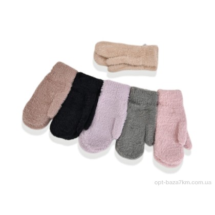 Рукавички жіночі "Королева" K4 (норка) mix, (р.р. One size), Китай, від 12 шт.