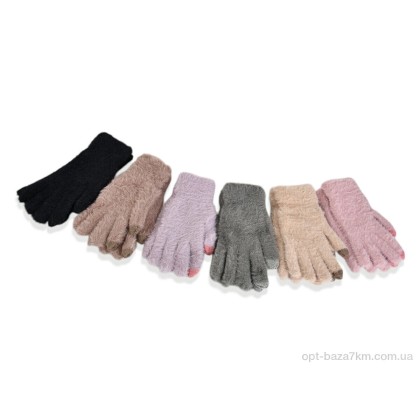 Рукавички жіночі "Королева" K3 (норка) mix, (р.р. One size), Китай, від 12 шт.
