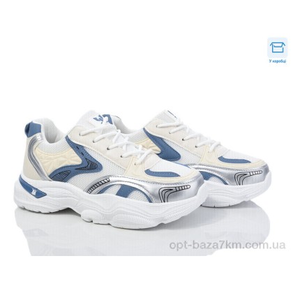 Кроссовки женские "Синдикат взуття" M4 white-blue, (р.р. 37-41), Китай, от 8 шт.