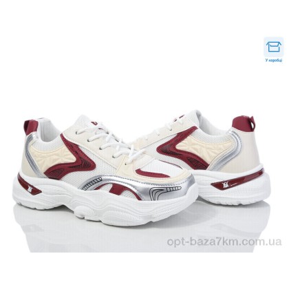 Кроссовки женские "Синдикат взуття" M4 white-red, (р.р. 37-41), Китай, от 8 шт.
