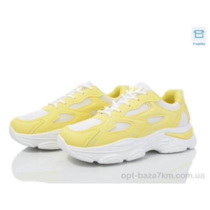 Кроссовки женские "Синдикат взуття" M3 white-yellow, (р.р. 37-41), Китай, от 8 шт.
